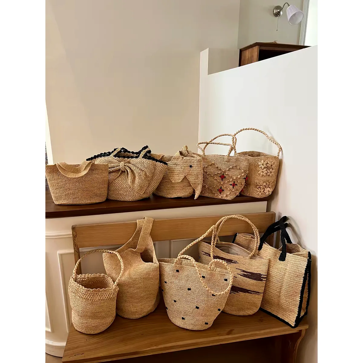 Natural Raffia Straw Hat 17 Natural Raffia Straw Hat 17 made with natural raffia and woven straw for summer resort collections