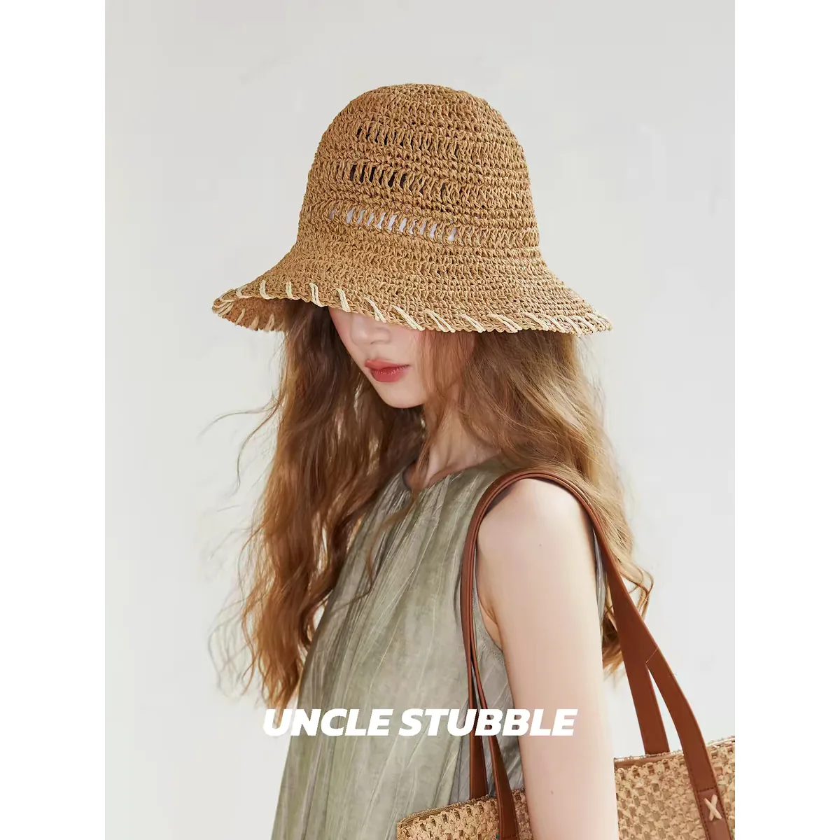 Ribbon Trim Raffia Hat 51 Ribbon Trim Raffia Hat 51 made with natural raffia and woven straw for summer resort collections