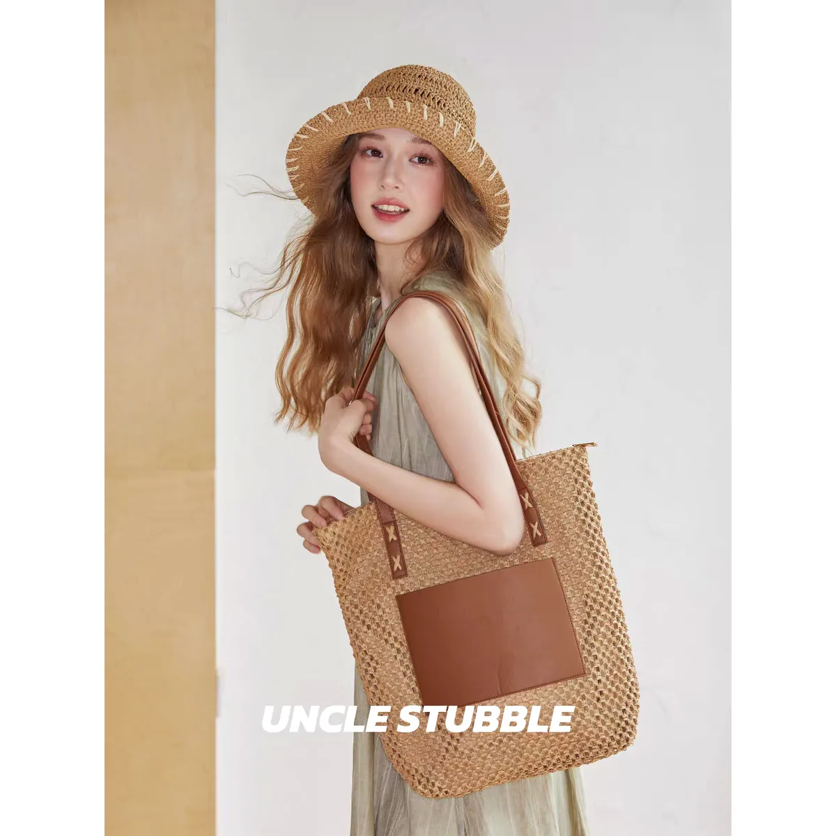 Packable Vacation Straw Hat 53 Packable Vacation Straw Hat 53 made with natural raffia and woven straw for summer resort collections