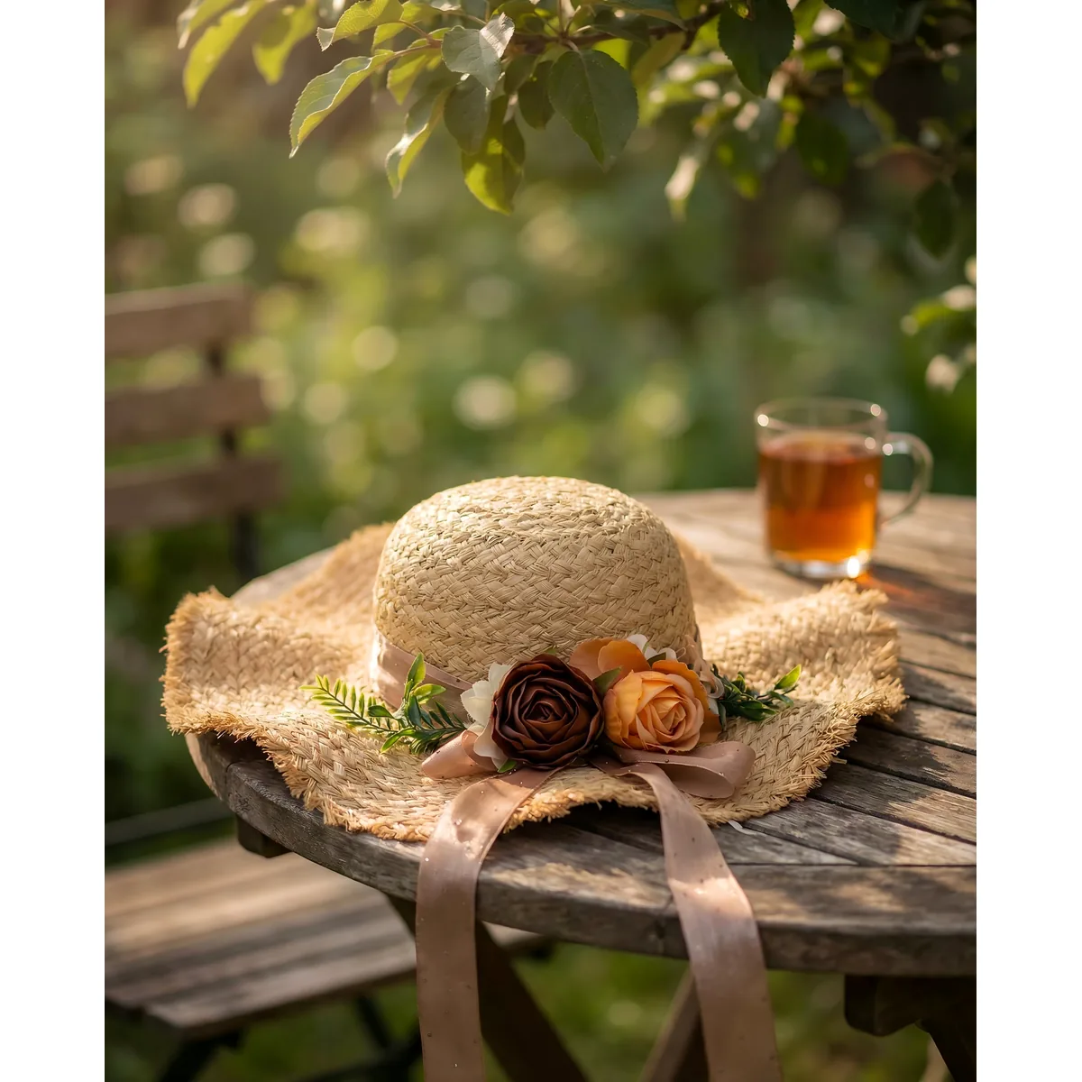 Wide Brim Summer Straw Hat 58 Wide Brim Summer Straw Hat 58 made with natural raffia and woven straw for summer resort collections