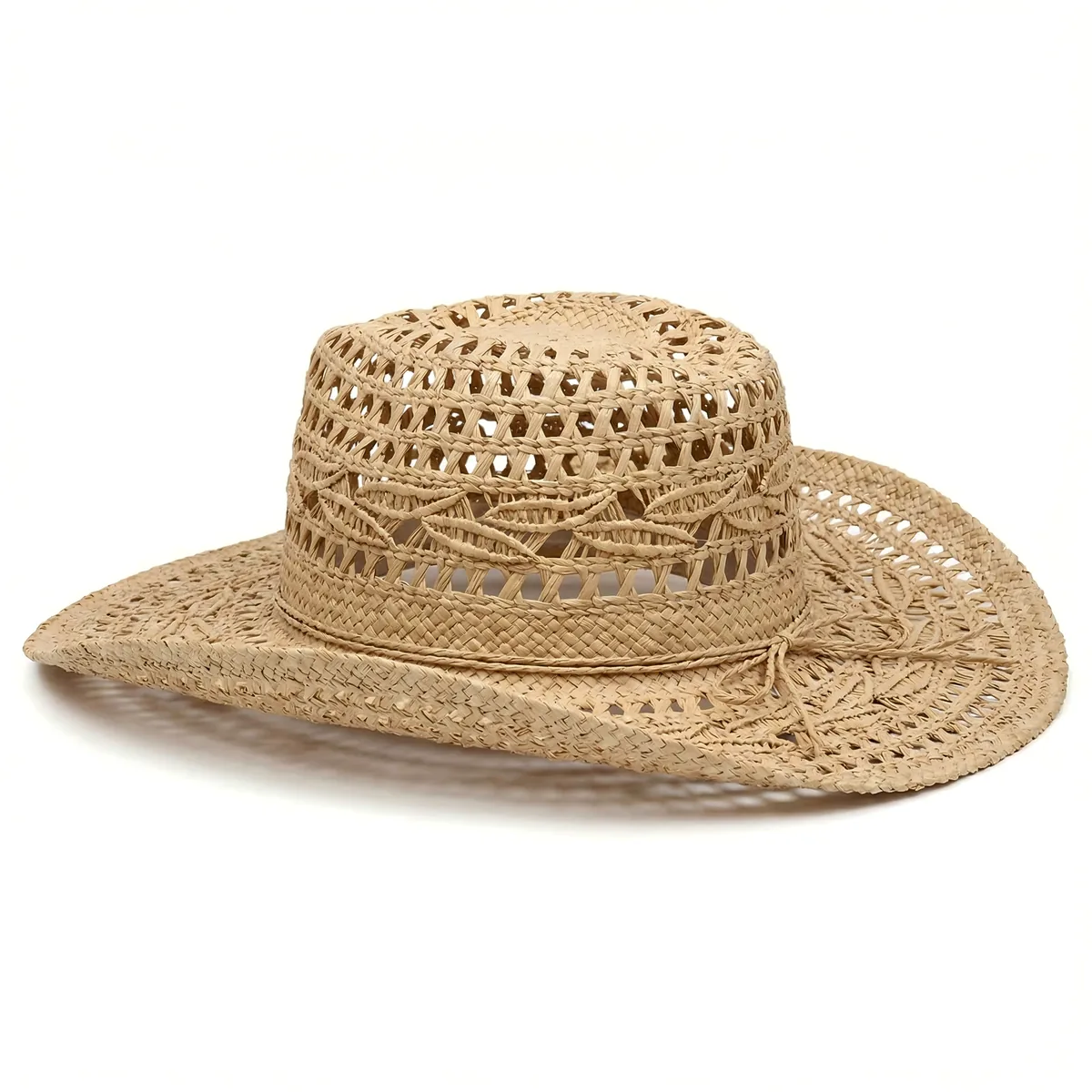 Wide Brim Summer Straw Hat 66 Wide Brim Summer Straw Hat 66 made with natural raffia and woven straw for summer resort collections