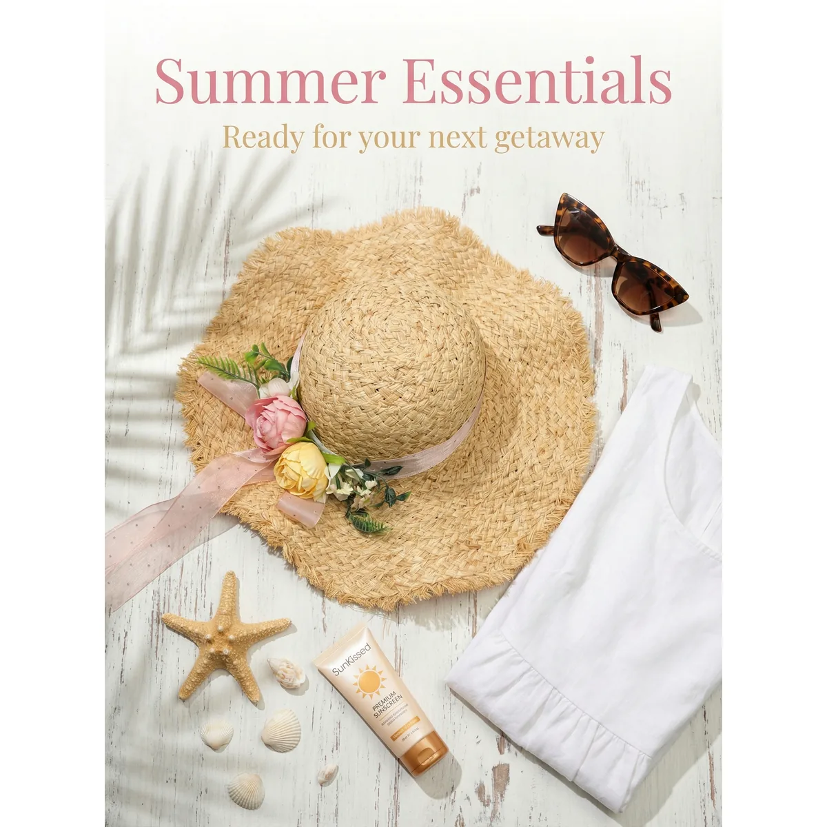 Floral Raffia Sun Hat 76 Floral Raffia Sun Hat 76 made with natural raffia and woven straw for summer resort collections