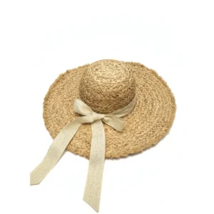 Floral Raffia Sun Hat 84 made with natural raffia and woven straw for summer resort collections